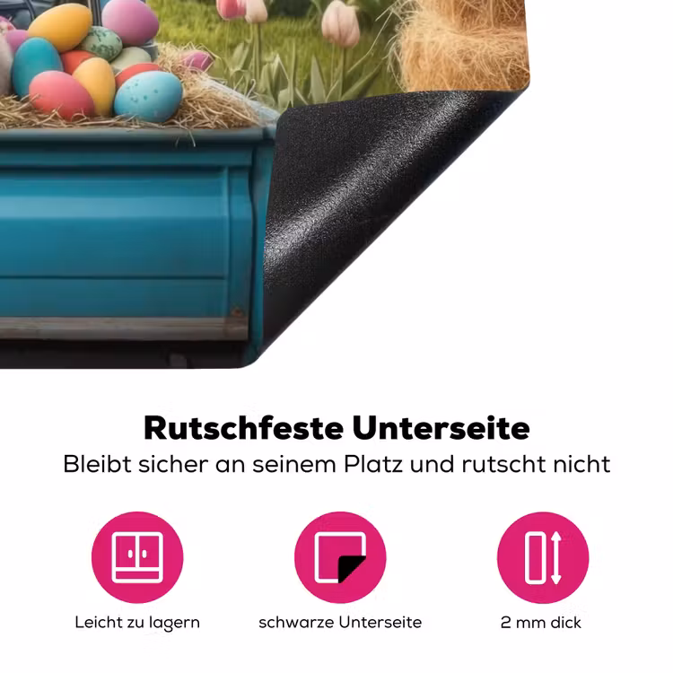 Konijn - Boerderij - Eieren Inductie beschermer vinyl 3mm klein -zzzzzzz-lf-onderkant