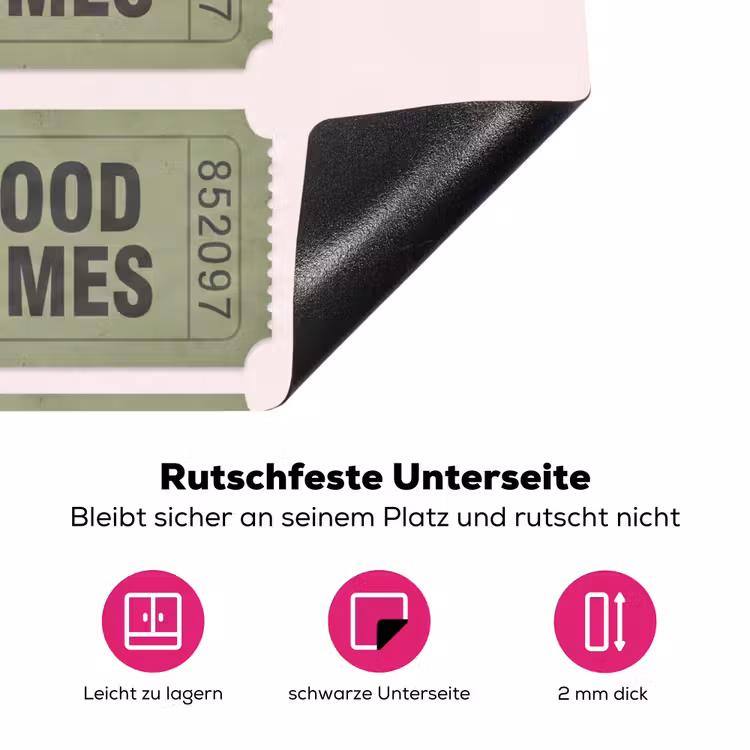 Kaartje - Vintage - Groen - Evenement - Collectie Inductie beschermer vinyl 3mm middel -zzzzzzz-lf-onderkant