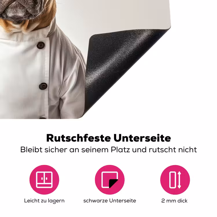 Kat - Hond - Kokskleding Inductie beschermer vinyl 3mm klein -zzzzzzz-lf-onderkant