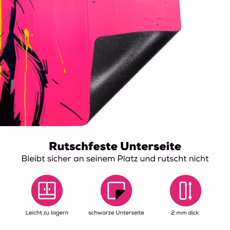 Kat - Art - Zonnebril - Roze Inductie beschermer vinyl 3mm klein -zzzzzzz-lf-onderkant