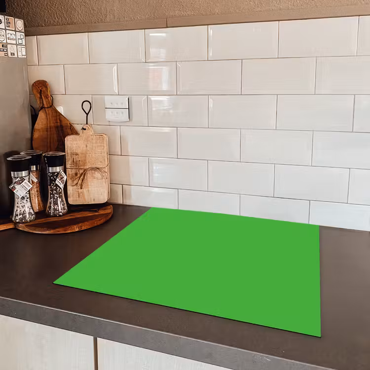 Kelly - Green - Groen Inductie beschermer vinyl 3mm middel 274 -sfeer3
