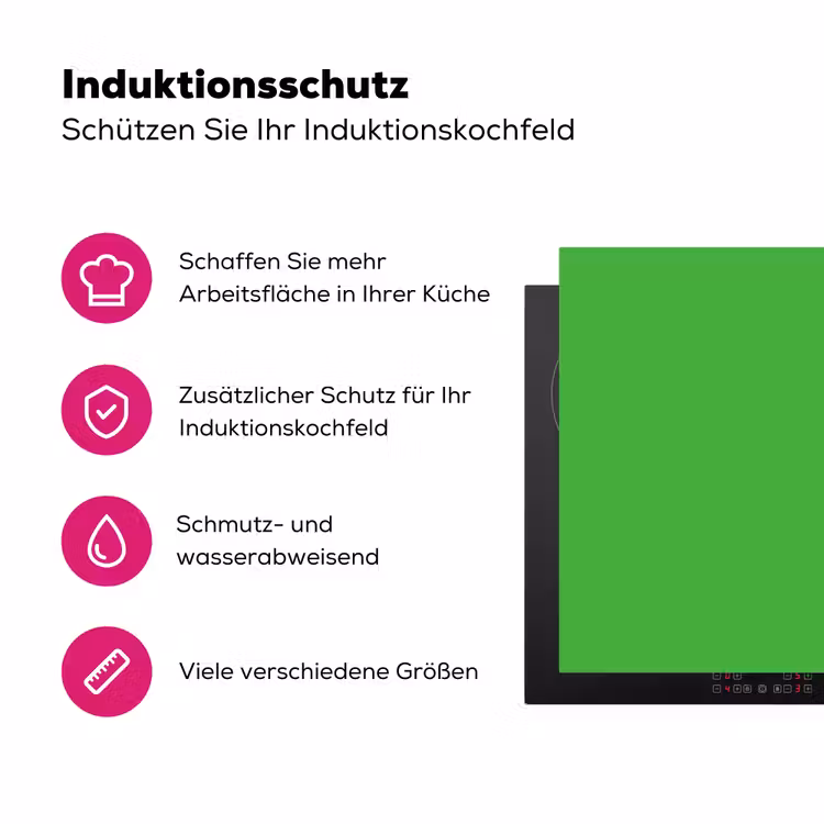 Kelly - Green - Groen Inductie beschermer vinyl 3mm middel 274 -zzzzzzz-lf-ups