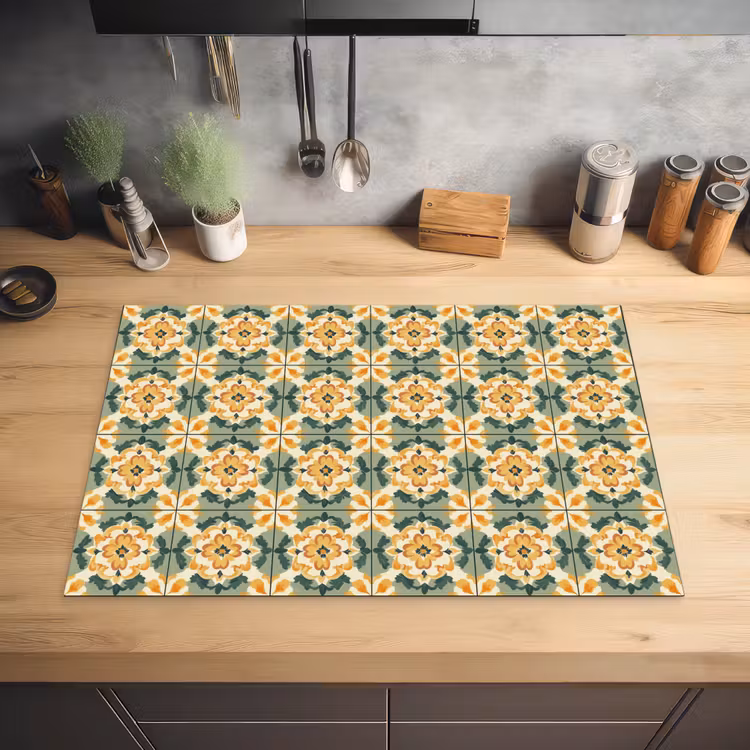 Keramiek - Verweerd - Kleurrijk Inductie beschermer vinyl 3mm klein 276 -sfeer5
