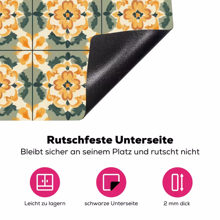 Keramiek - Verweerd - Kleurrijk Inductie beschermer vinyl 3mm klein 276 -zzzzzzz-lf-onderkant