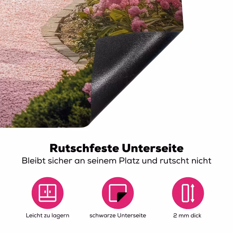 Kersenbloesem - Natuur - Sakura - Pad - Japanse tuin Inductie beschermer vinyl 3mm middel -zzzzzzz-lf-onderkant