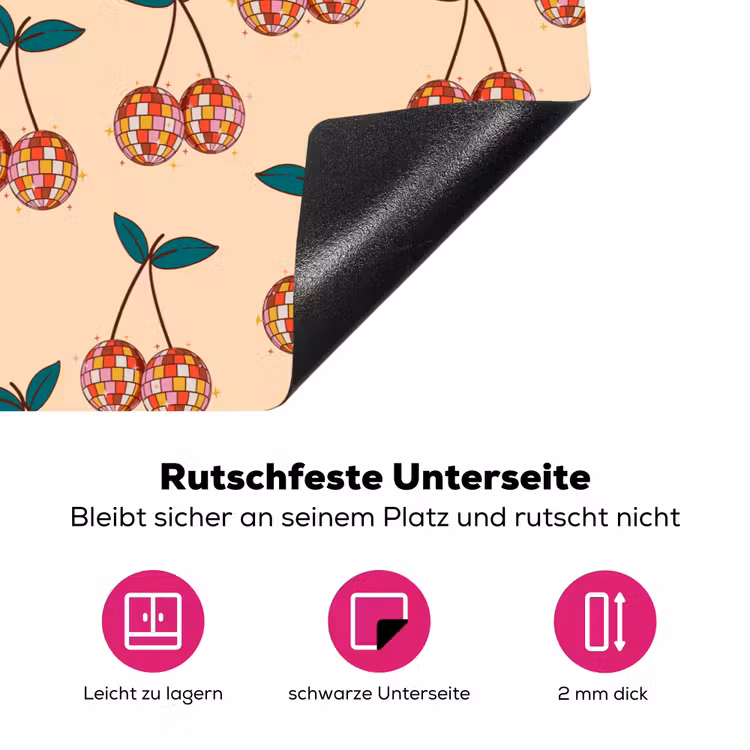 Retro - Disco -  Kers - Multi Inductie beschermer vinyl 3mm klein 276 -zzzzzzz-lf-onderkant