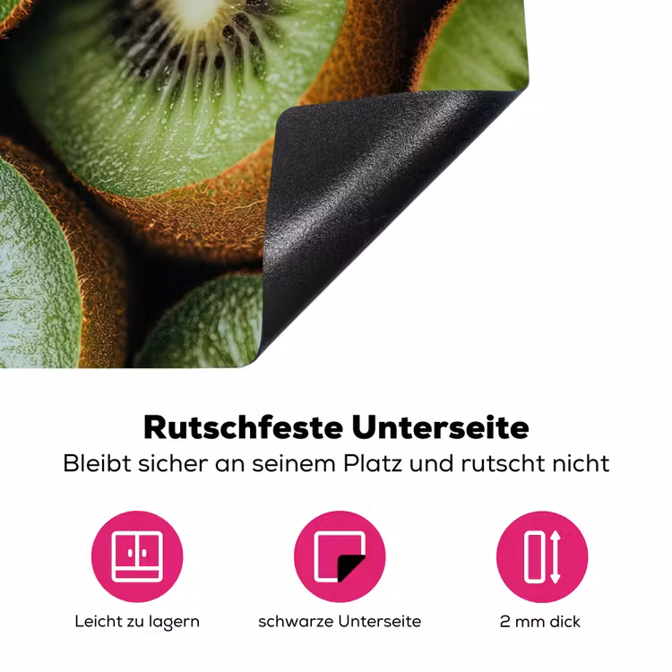 Kiwi - Fruit - Groen Inductie beschermer vinyl 3mm klein -zzzzzzz-lf-onderkant