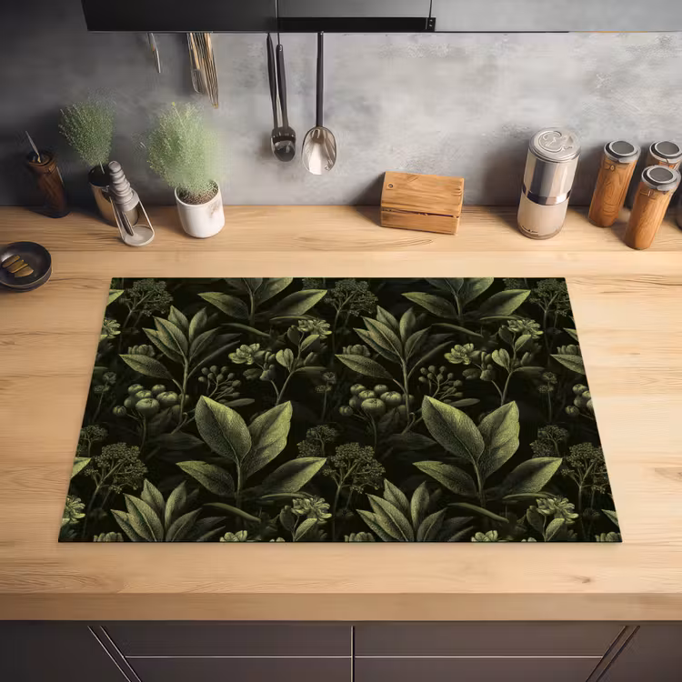 Klassiek - Donker - Botanisch - Planten Inductie beschermer vinyl 3mm klein 276 -sfeer5