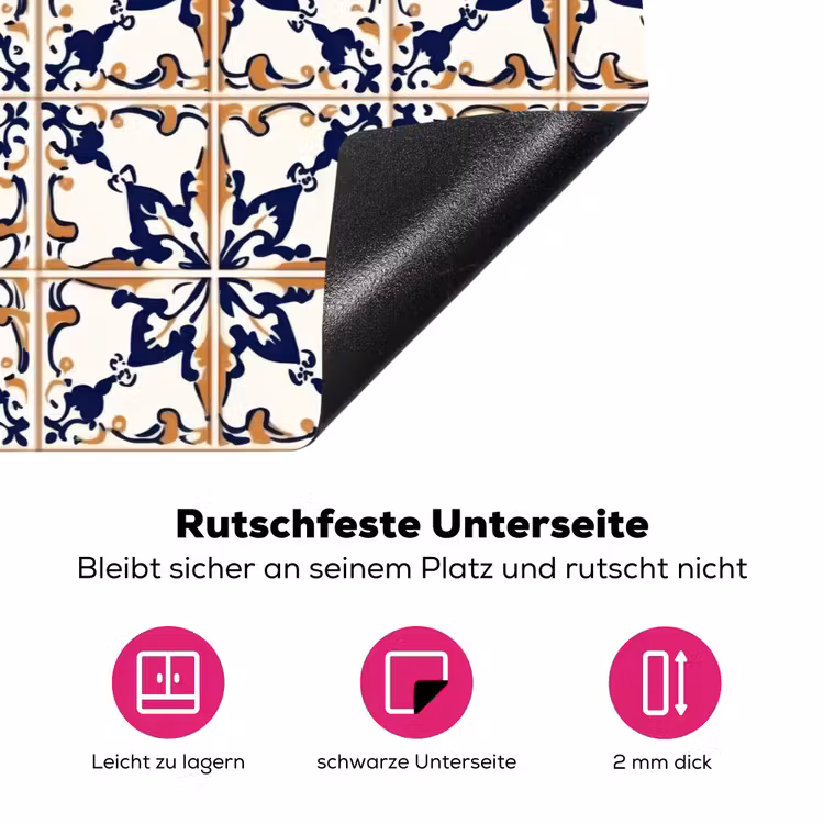 Klassiek - Patroon - Kleurrijk Inductie beschermer vinyl 3mm klein 276 -zzzzzzz-lf-onderkant