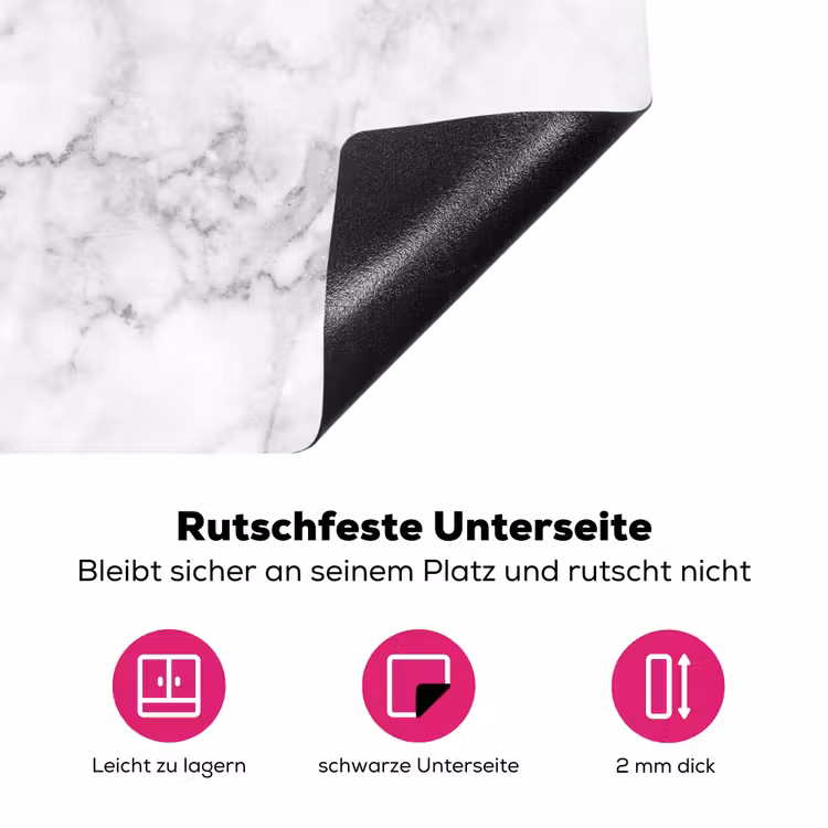 Klassiek - Marmer - Aders - Grijs Inductie beschermer vinyl 3mm klein 276 -zzzzzzz-lf-onderkant