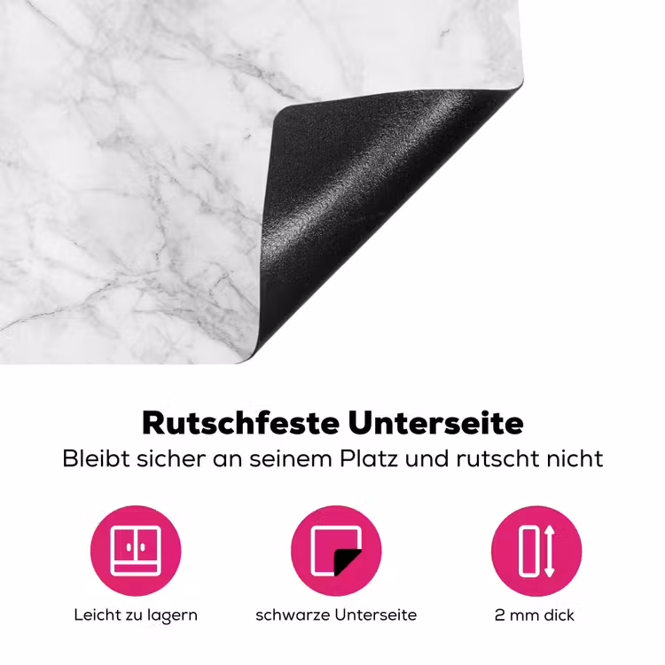 Klassiek - Marmer - Grijs Inductie beschermer vinyl 3mm klein 276 -zzzzzzz-lf-onderkant