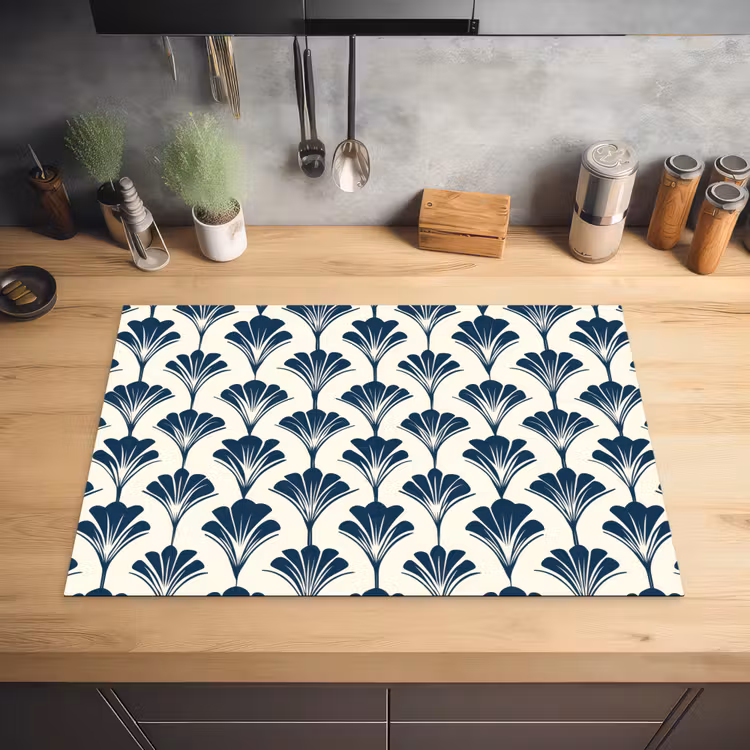 Klassiek - Motief - Blauw Inductie beschermer vinyl 3mm klein 276 -sfeer5