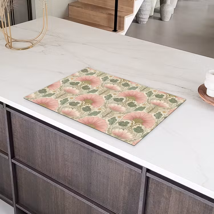 Klassiek - Patroon - Roze Inductie beschermer vinyl 3mm klein 276 -sfeer8