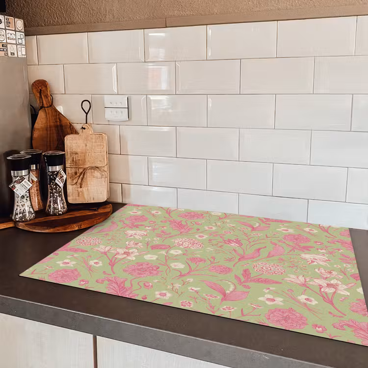 Classic - Pink - Mint Inductie beschermer vinyl 3mm klein 276 -sfeer3