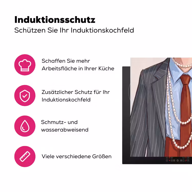 Kleding - Strik - Parels - Klassiek - Mode Inductie beschermer vinyl 3mm middel -zzzzzzz-lf-ups