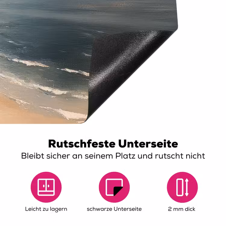 Klif - Zee - Boom Inductie beschermer vinyl 3mm klein -zzzzzzz-lf-onderkant