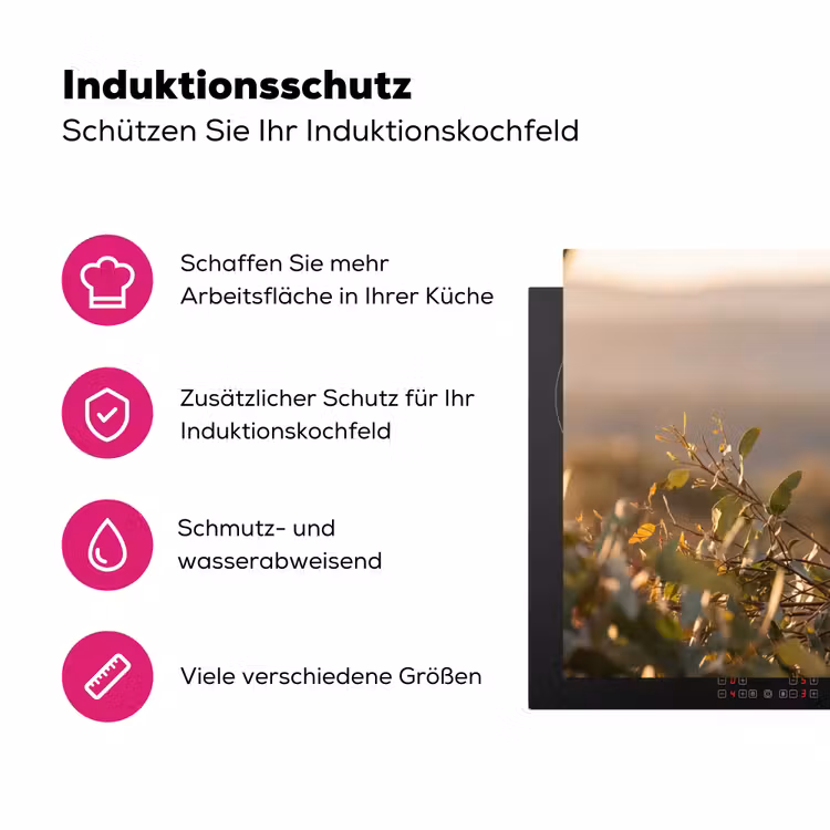 Koala - Bladeren - Ochtendlicht Inductie beschermer vinyl 3mm klein -zzzzzzz-lf-ups
