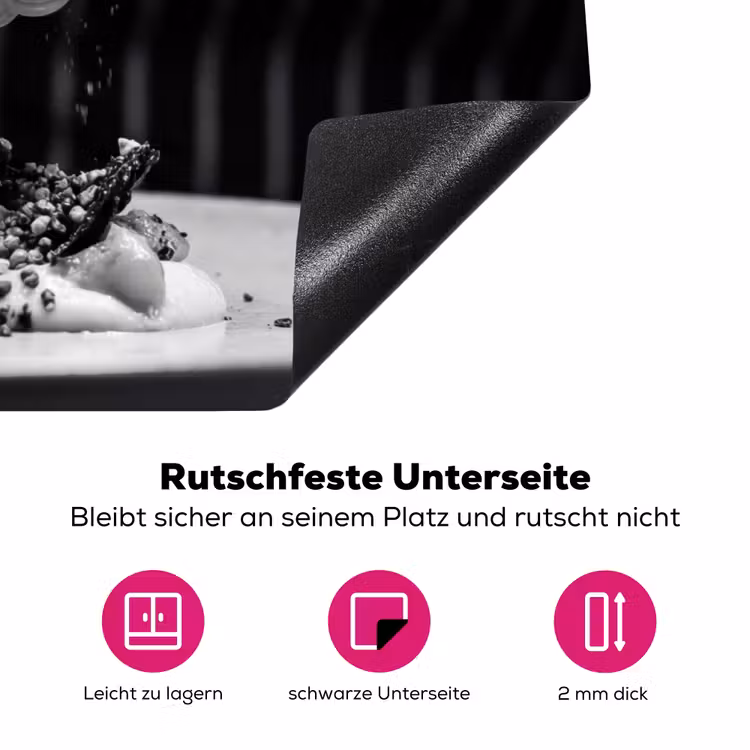 Chef - Garnering - Gerecht Inductie beschermer vinyl 3mm klein -zzzzzzz-lf-onderkant