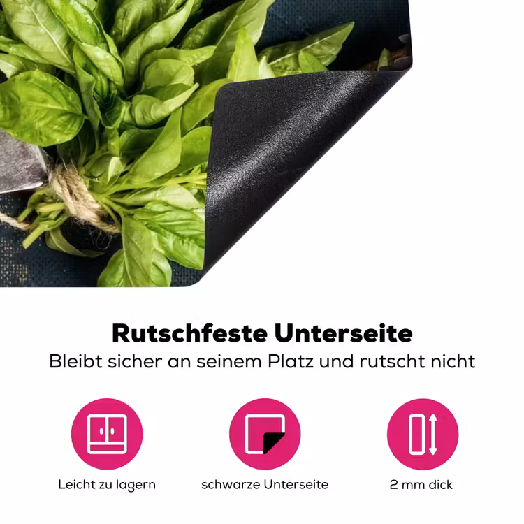 Koksmes en Verse Ingrediënten Inductie beschermer vinyl 3mm klein -zzzzzzz-lf-onderkant