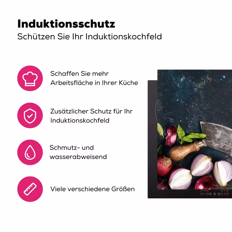 Koksmes en Verse Ingrediënten Inductie beschermer vinyl 3mm klein -zzzzzzz-lf-ups