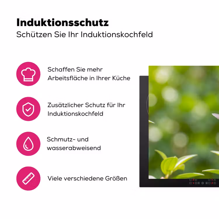 Kolibrie - Bloem - Natuur - Groen Inductie beschermer vinyl 3mm klein -zzzzzzz-lf-ups