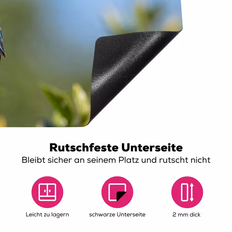 Kolibrie - Bloem - Natuur - Groen Inductie beschermer vinyl 3mm klein -zzzzzzz-lf-onderkant