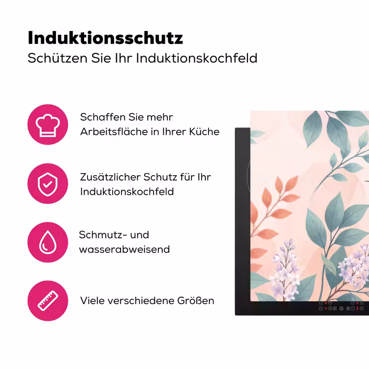 Kolibrie - Vliegen - Natuur - Illustratie - Kleurrijk Inductie beschermer vinyl 3mm klein -zzzzzzz-lf-ups