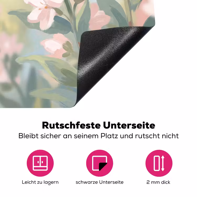 Kolibrie - Illustratie - Kleurrijk Inductie beschermer vinyl 3mm klein -zzzzzzz-lf-onderkant