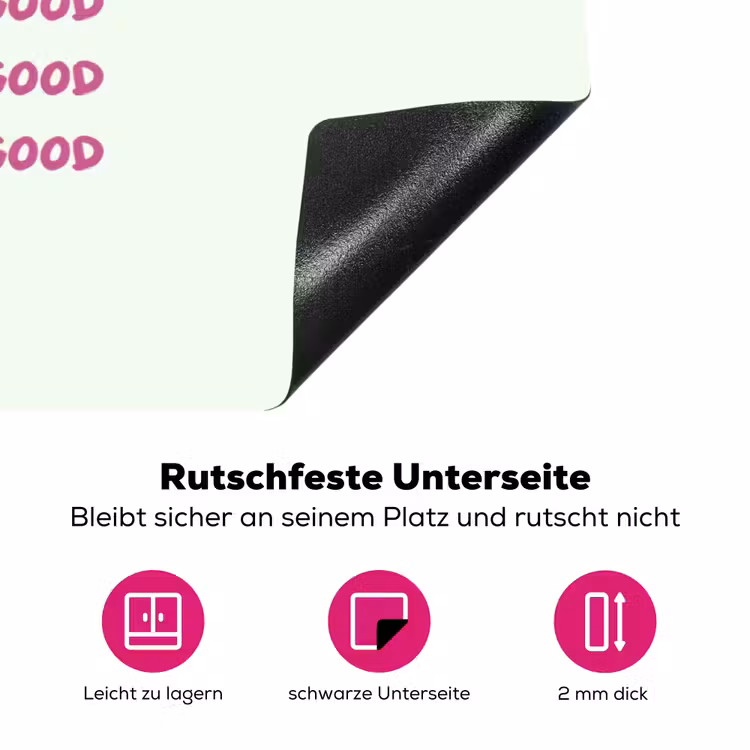 Focus on the good - Roze Inductie beschermer vinyl 3mm klein -zzzzzzz-lf-onderkant