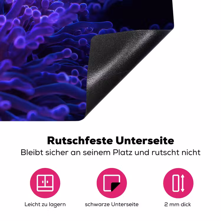 Koraal - Vis - Oranje - Zee Inductie beschermer vinyl 3mm klein -zzzzzzz-lf-onderkant