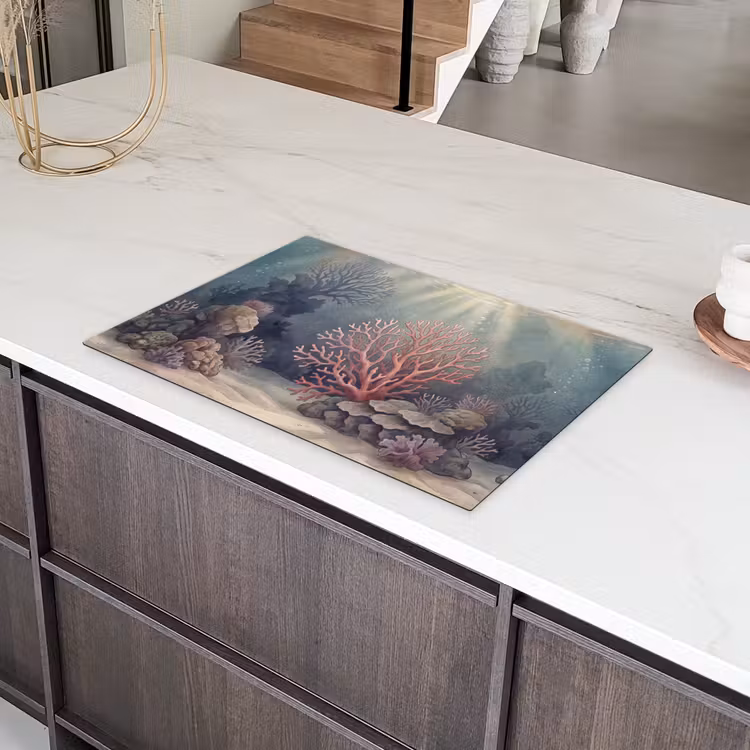Koraal - Onderwater - Natuur - Roze Inductie beschermer vinyl 3mm klein -sfeer8