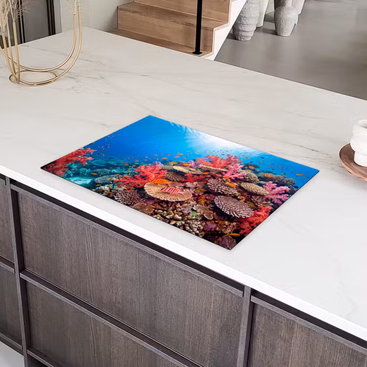 Koraalrif - Vissen - Onderwater - Tropisch - Rood Inductie beschermer vinyl 3mm klein -sfeer8
