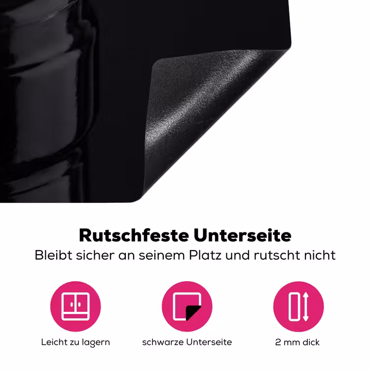 Kurkentrekker - Wijn - Zwart - Wit Inductie beschermer vinyl 3mm klein -zzzzzzz-lf-onderkant