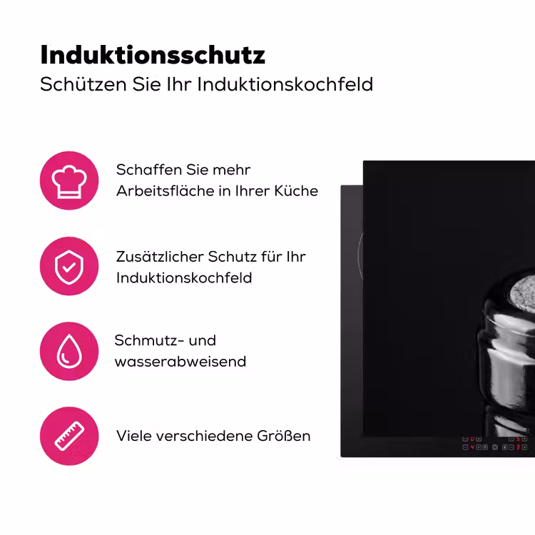 Kurkentrekker - Wijn - Zwart - Wit Inductie beschermer vinyl 3mm klein -zzzzzzz-lf-ups