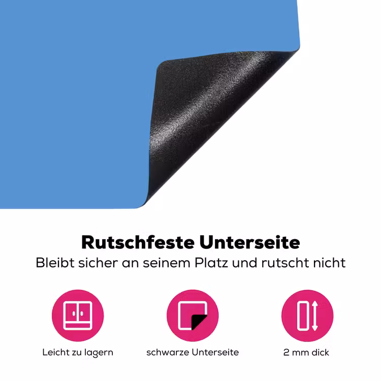 Cornflower - Blue - Blauw Inductie beschermer vinyl 3mm middel 274 -zzzzzzz-lf-onderkant