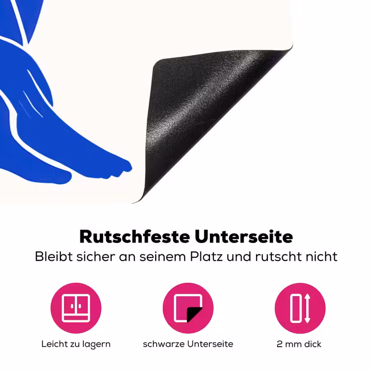 Lichaam - Abstract - Blauw Inductie beschermer vinyl 3mm klein -zzzzzzz-lf-onderkant