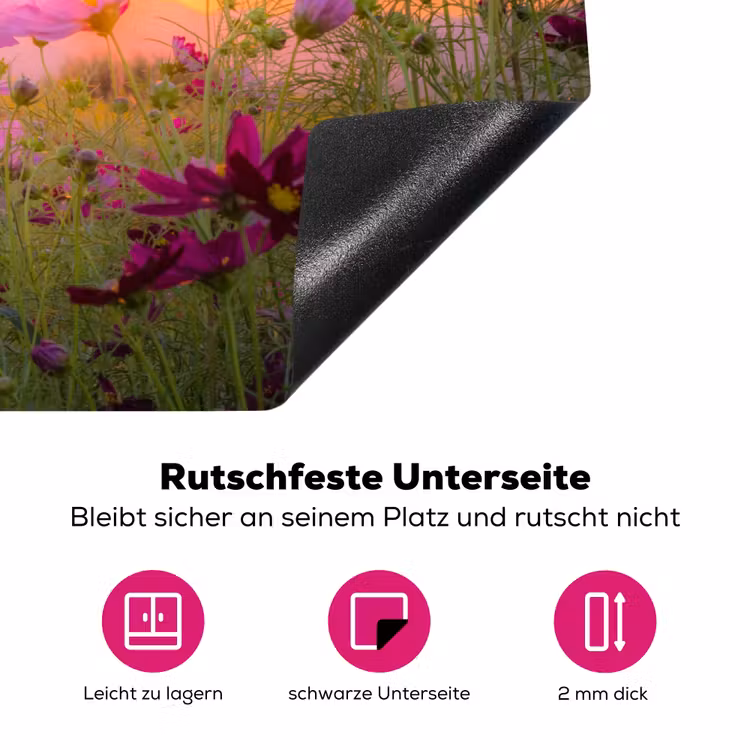Cosmos bij Zonsondergang Inductie beschermer vinyl 3mm klein -zzzzzzz-lf-onderkant