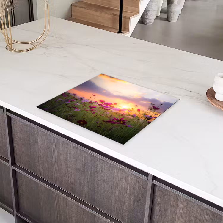 Cosmos bij Zonsondergang Inductie beschermer vinyl 3mm middel -sfeer8