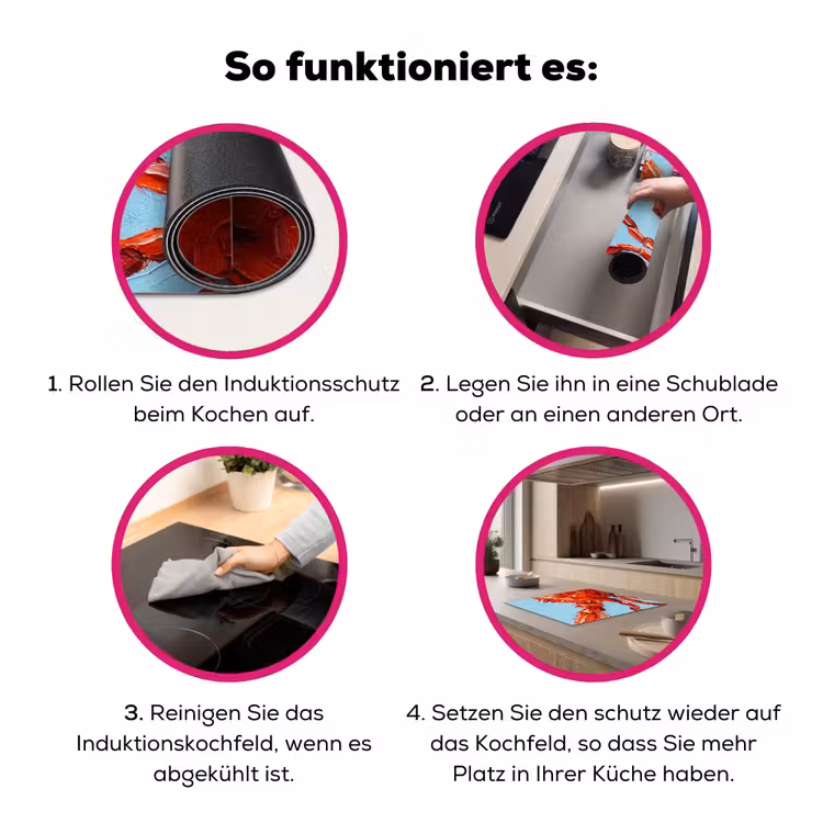 Krab - Zee - Dieren - Abstract - Rood Inductie beschermer vinyl 3mm middel -zzzzzzz-lf-werking