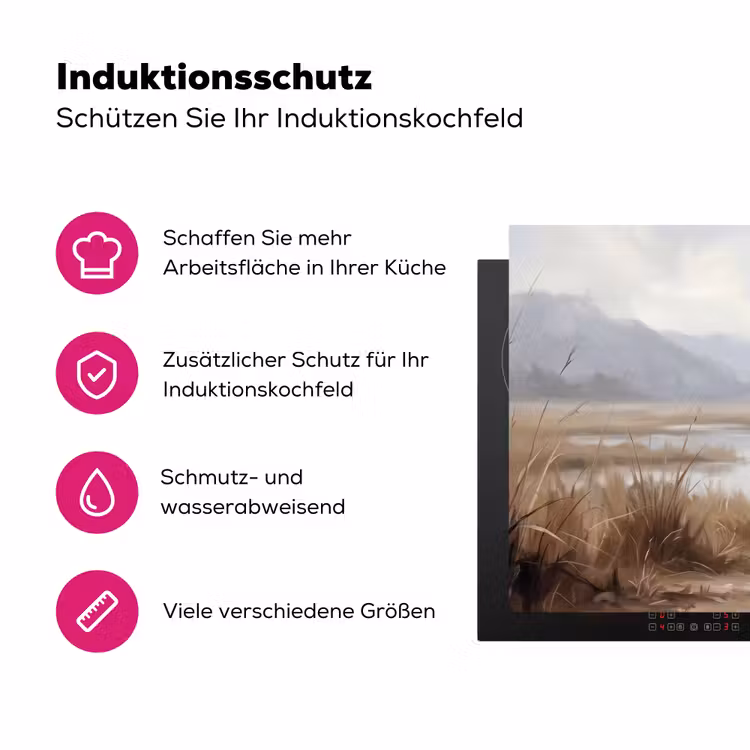 Kraanvogel - Natuur - Realistisch Inductie beschermer vinyl 3mm klein -zzzzzzz-lf-ups
