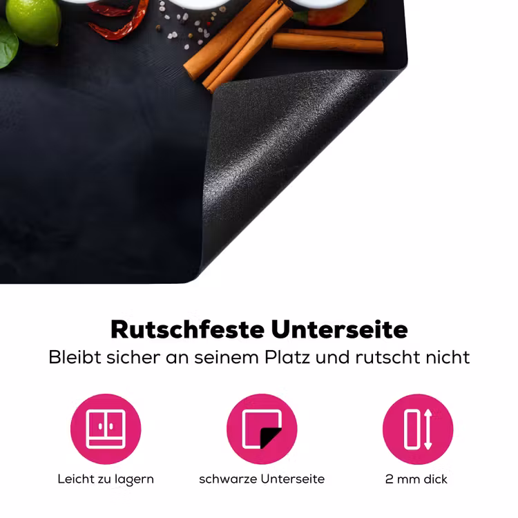 Kruiden - Specerijen - Betonlook - Stilleven Inductie beschermer vinyl 3mm middel -zzzzzzz-lf-onderkant