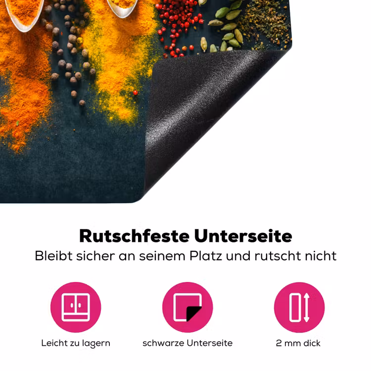 Kruiden - Specerijen - Lepels Inductie beschermer vinyl 3mm middel -zzzzzzz-lf-onderkant