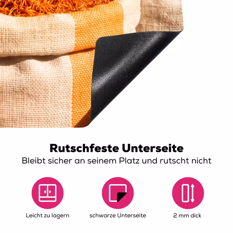 Herdabdeckplatte - Kräuter – Markt – Farbenfroh - Kruiden - Markt - Kleurrijk Inductie beschermer vinyl 3mm middel