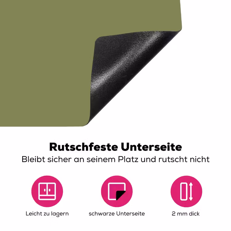 Herbal - Matcha - Groen Inductie beschermer vinyl 3mm middel 274 -zzzzzzz-lf-onderkant