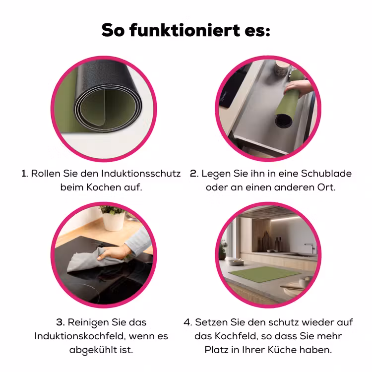 Herbal - Matcha - Groen Inductie beschermer vinyl 3mm middel 274 -zzzzzzz-lf-werking