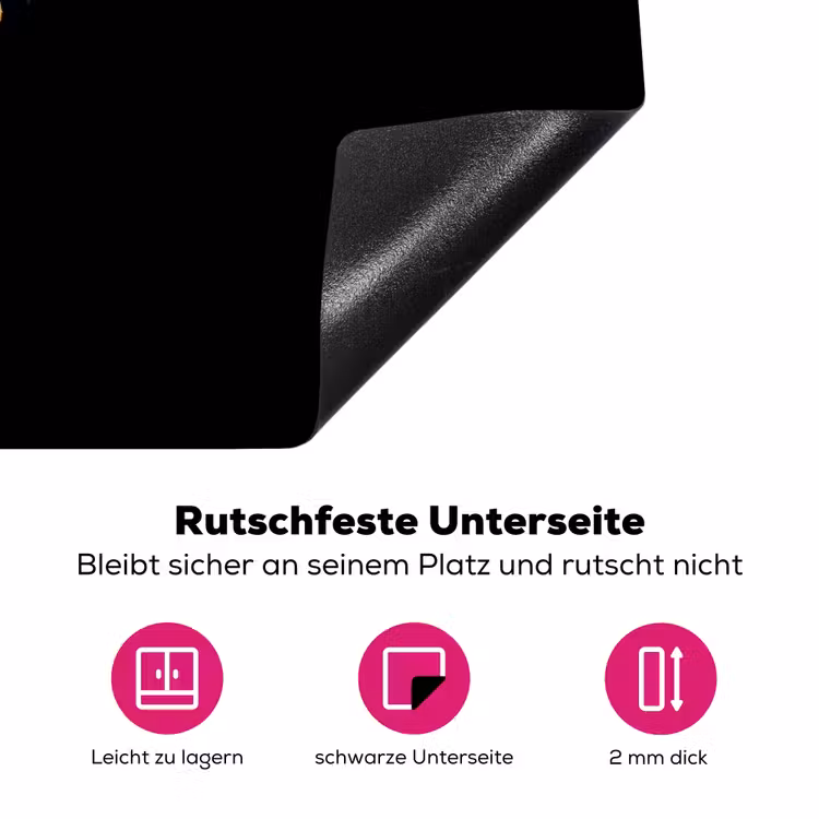 Kreeft - Paars - Roze - Zwart - Stippen - Lila Inductie beschermer vinyl 3mm klein -zzzzzzz-lf-onderkant