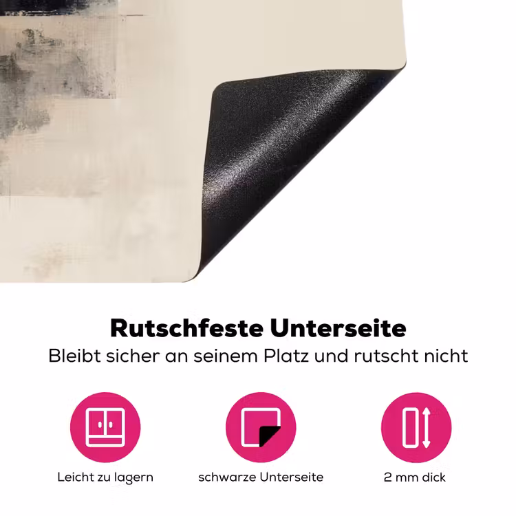 Cirkel - Compositie - Diepte - Beige Inductie beschermer vinyl 3mm klein -zzzzzzz-lf-onderkant