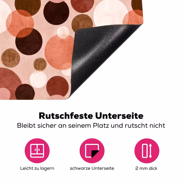Cirkels - Modern - Kleurrijk Inductie beschermer vinyl 3mm klein 276 -zzzzzzz-lf-onderkant