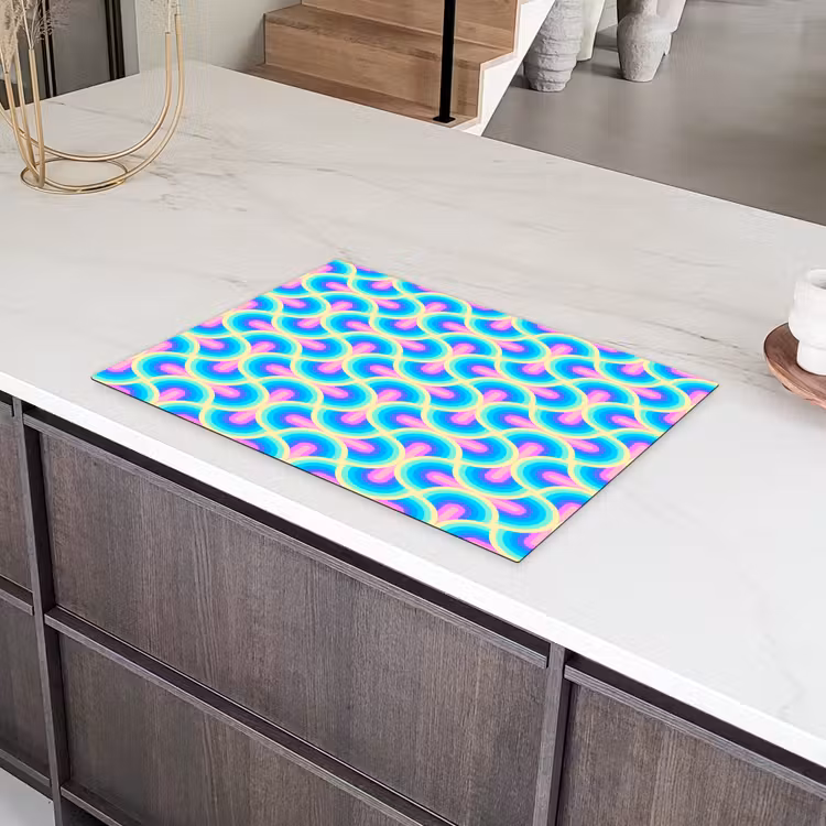 Cirkels - Neon - Bogen Inductie beschermer vinyl 3mm klein 276 -sfeer8