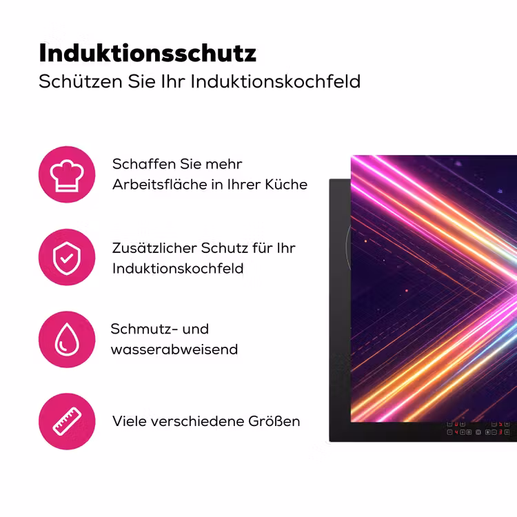 Kruisen - Lasterstralen - Neon Inductie beschermer vinyl 3mm klein -zzzzzzz-lf-ups